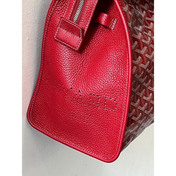 Goyard Goyardine Sac Chien Hardy PM Tote Bag Pet Carrier Purse & Pouch Red - Picture 7 of 16